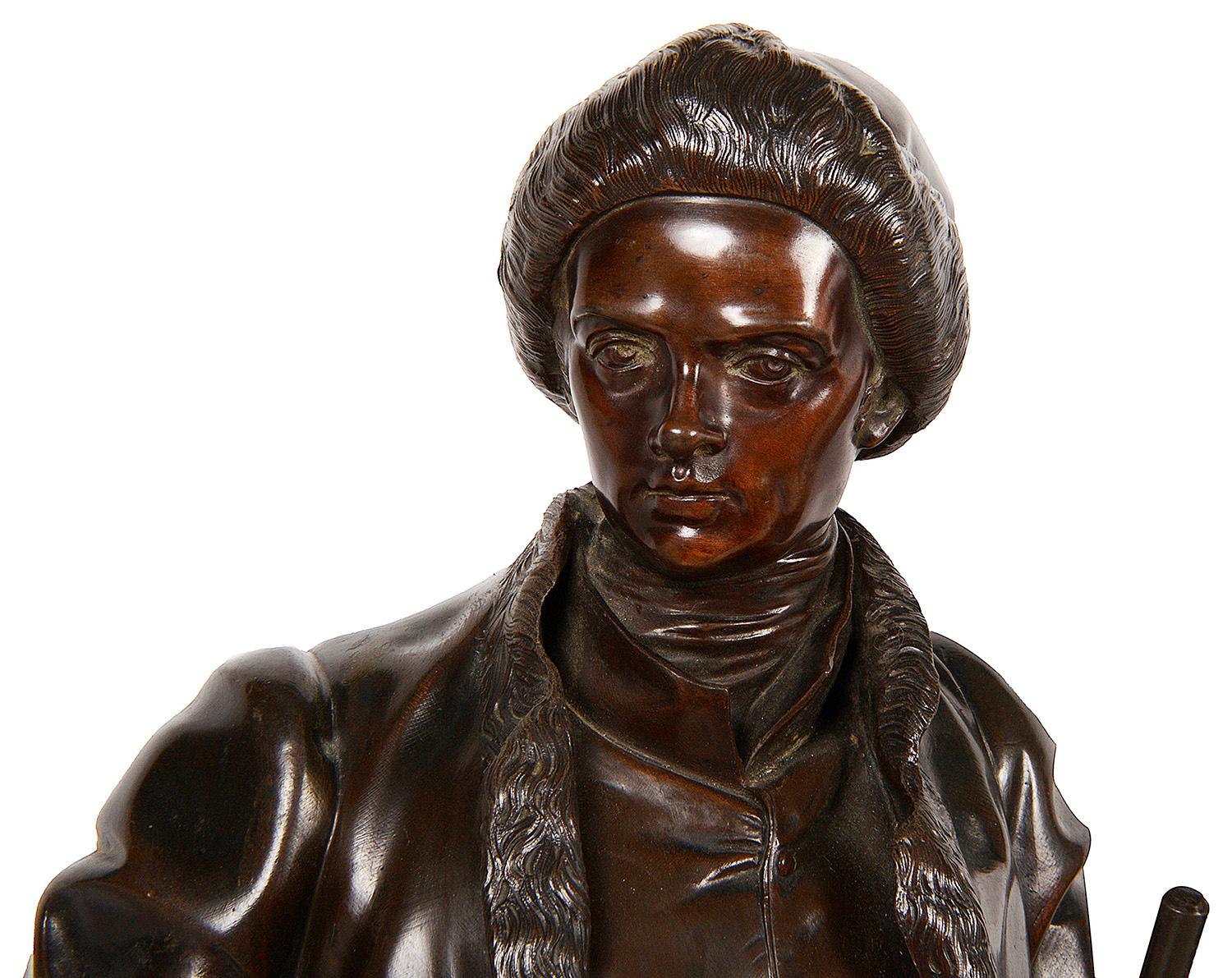 Coppia di statue in bronzo patinato del XIX secolo di Hogarth e Reynolds, di ottima qualità, 
firmato Salmson.

JEAN-JULES SALMSON (FRANCESE, 1823-1902)

Jean Jules Salmson (1823 - 1902) è stato un prestigioso scultore francese del XIX secolo,