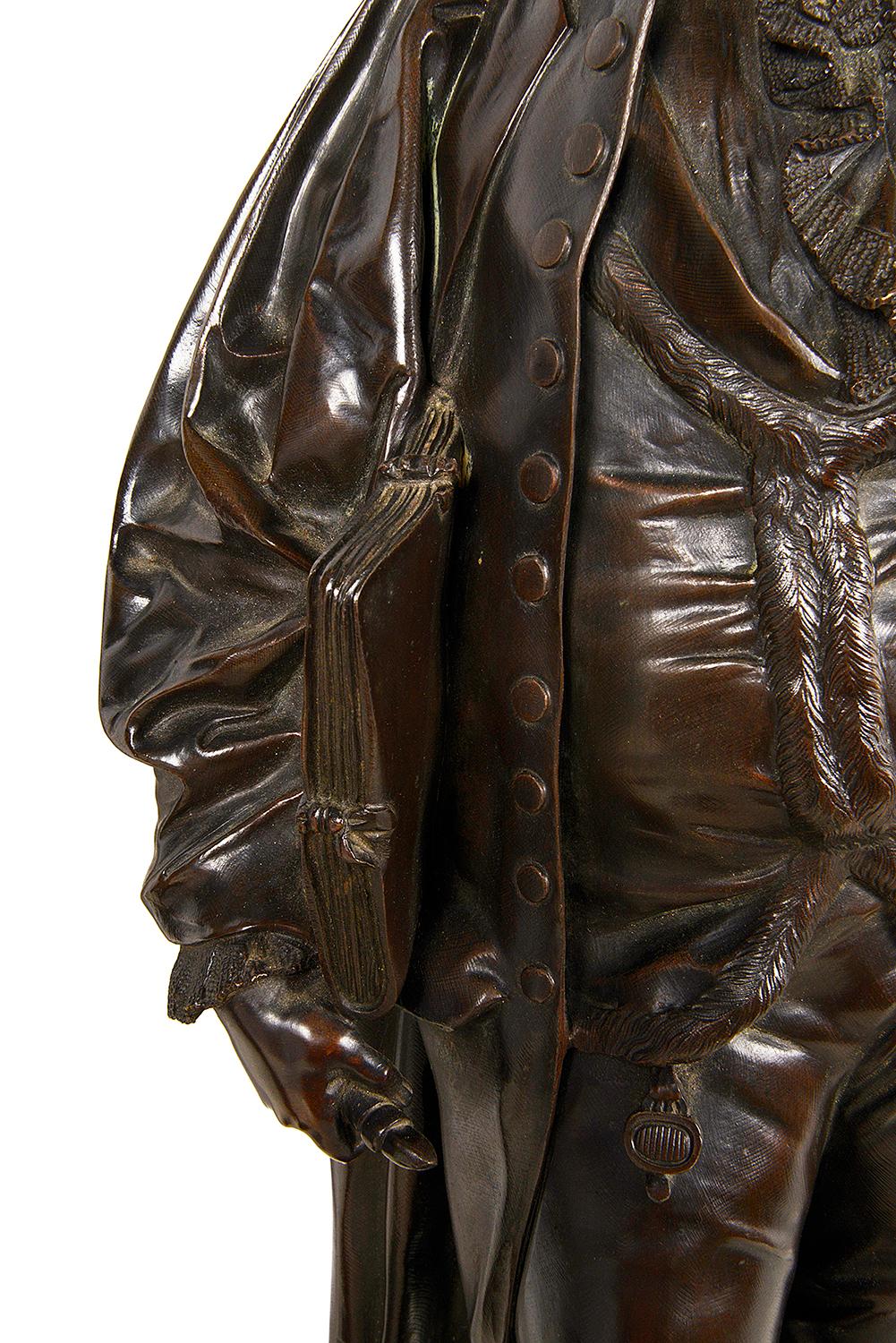 Patiné Statues en bronze du XIXe siècle de Hogarth et Reynolds en vente