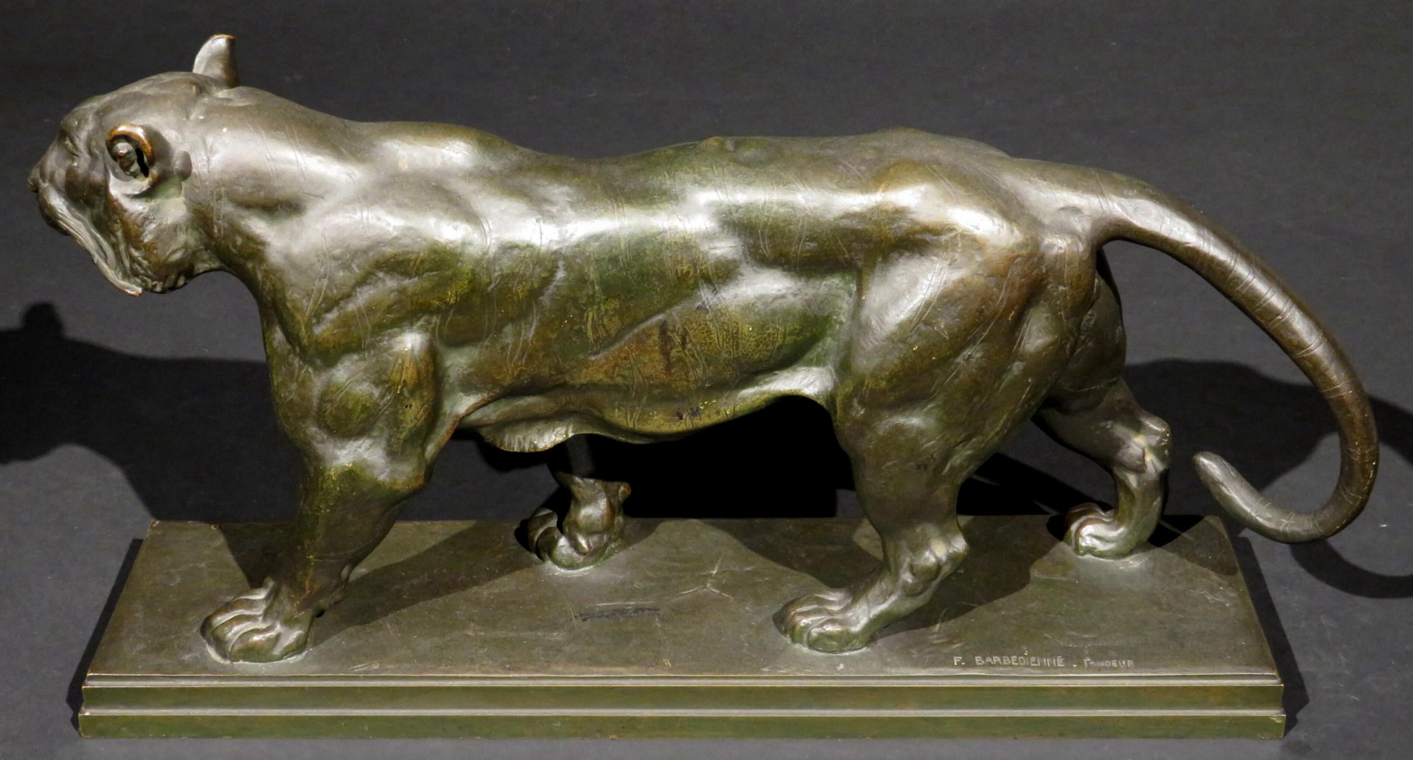 Moulage Tigre qui Marche en bronze du 19ème siècle d'après Antoine Louis Barye