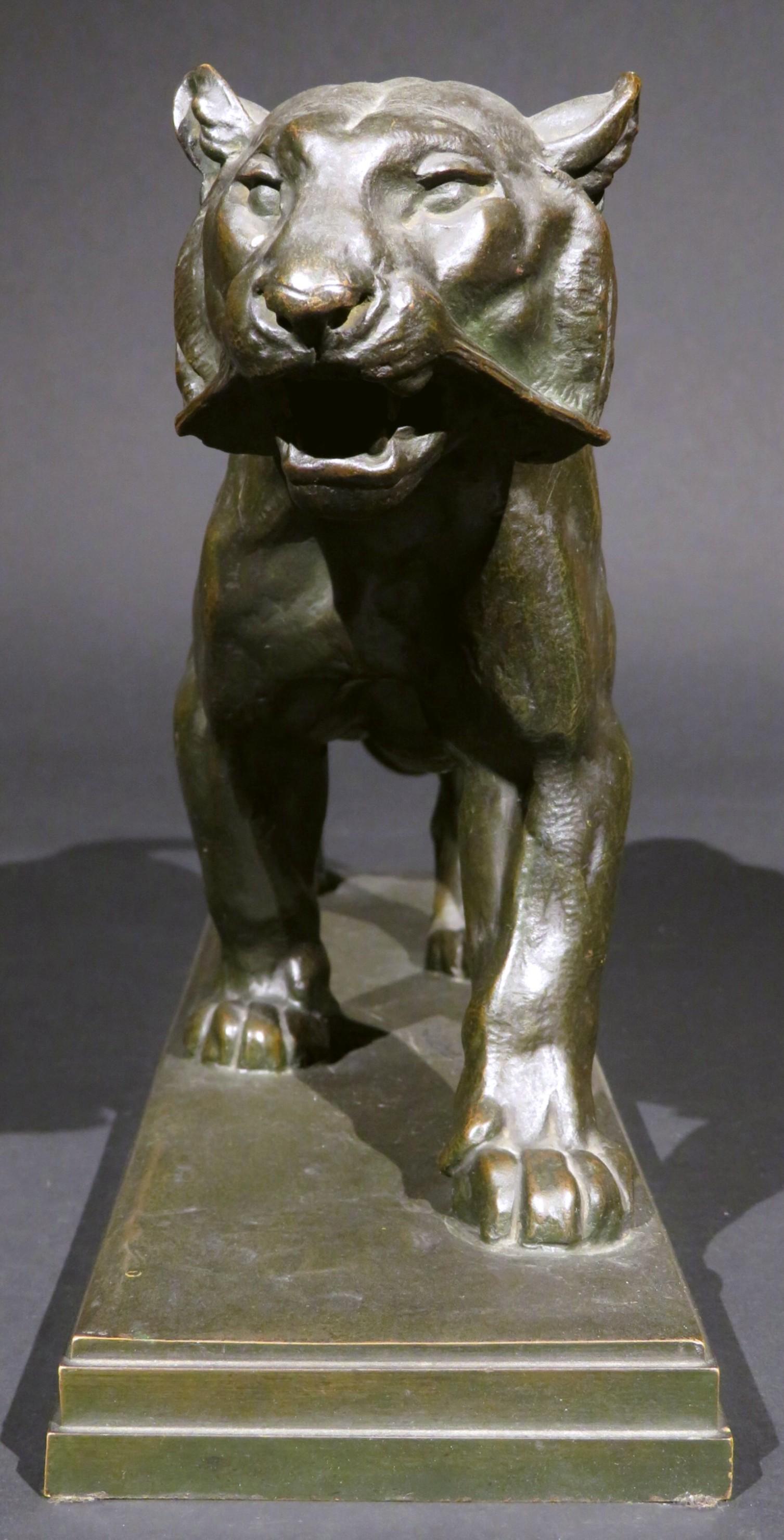 Tigre qui Marche en bronze du 19ème siècle d'après Antoine Louis Barye Bon état à Ottawa, Ontario