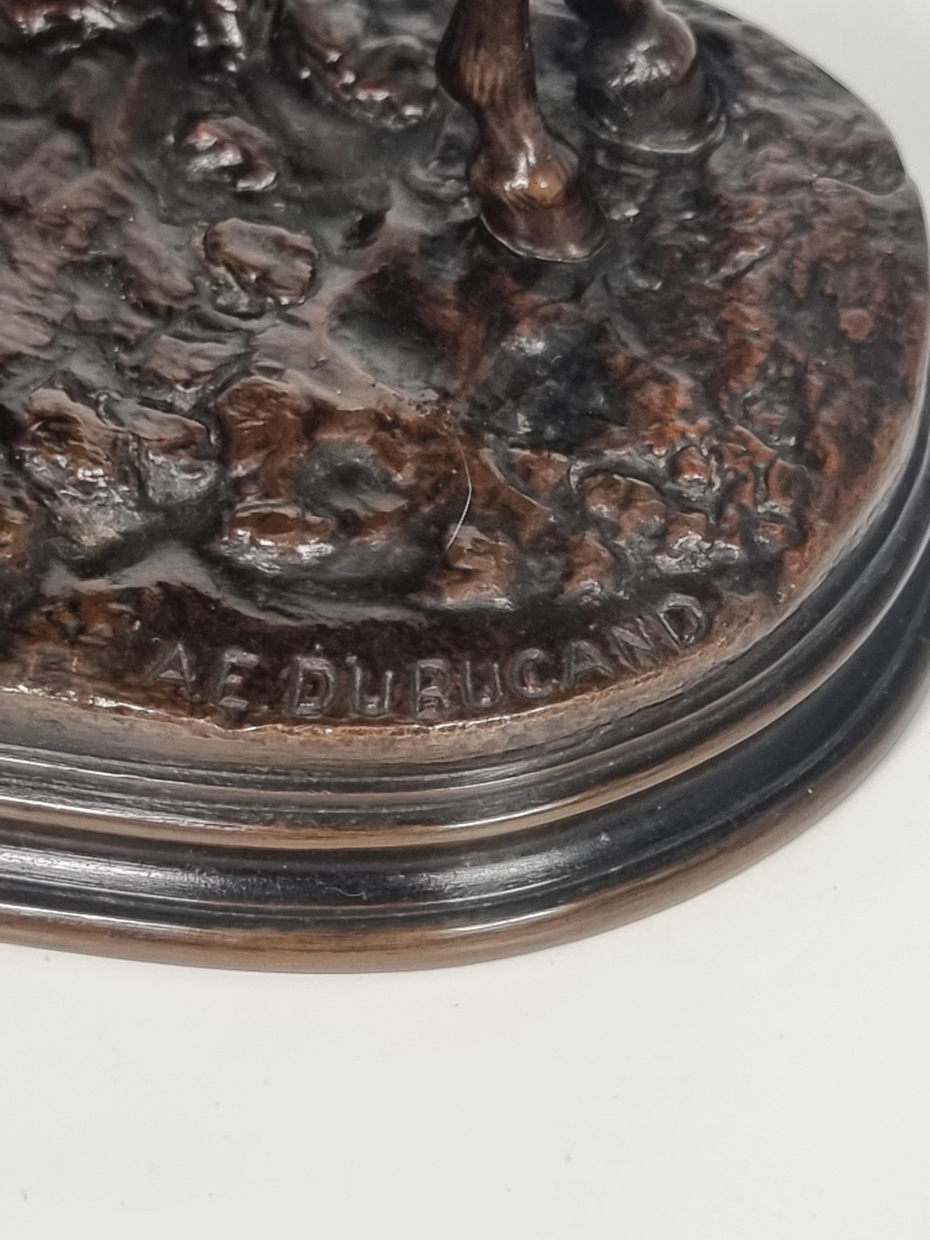 Studio in bronzo del XIX secolo di A E Dubucand 