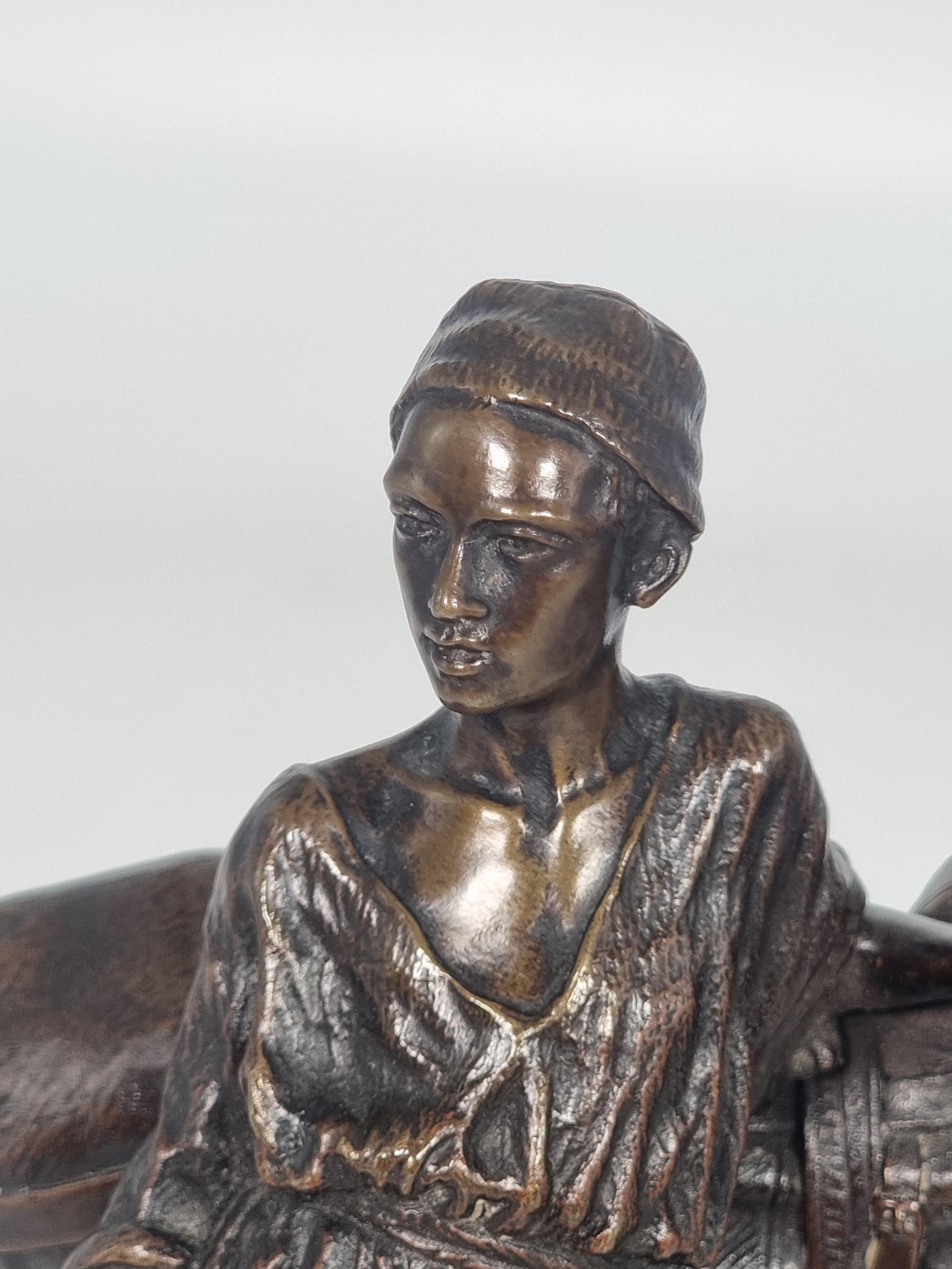 Studio in bronzo del XIX secolo di A E Dubucand 