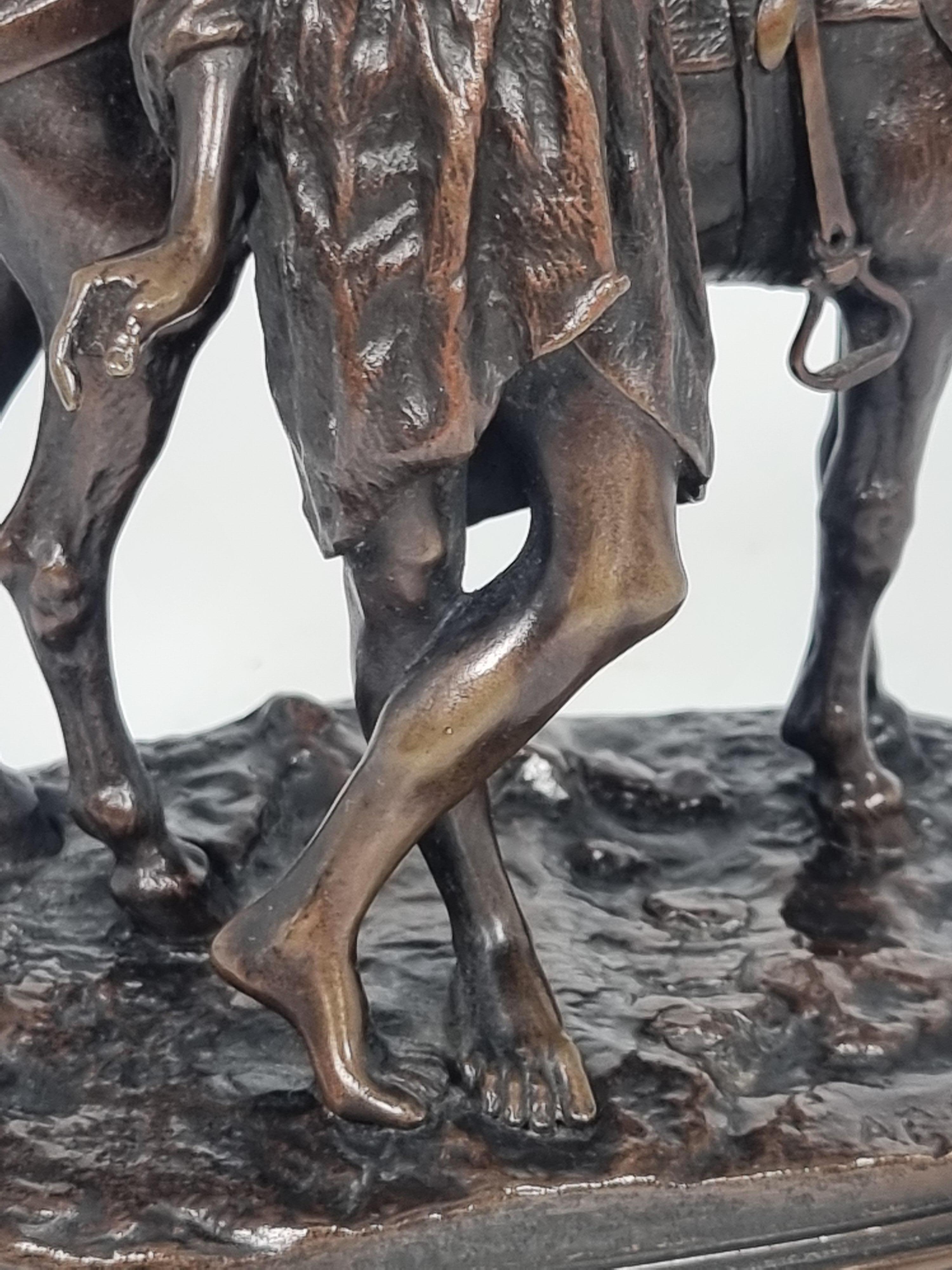 Studio in bronzo del XIX secolo di A E Dubucand 
