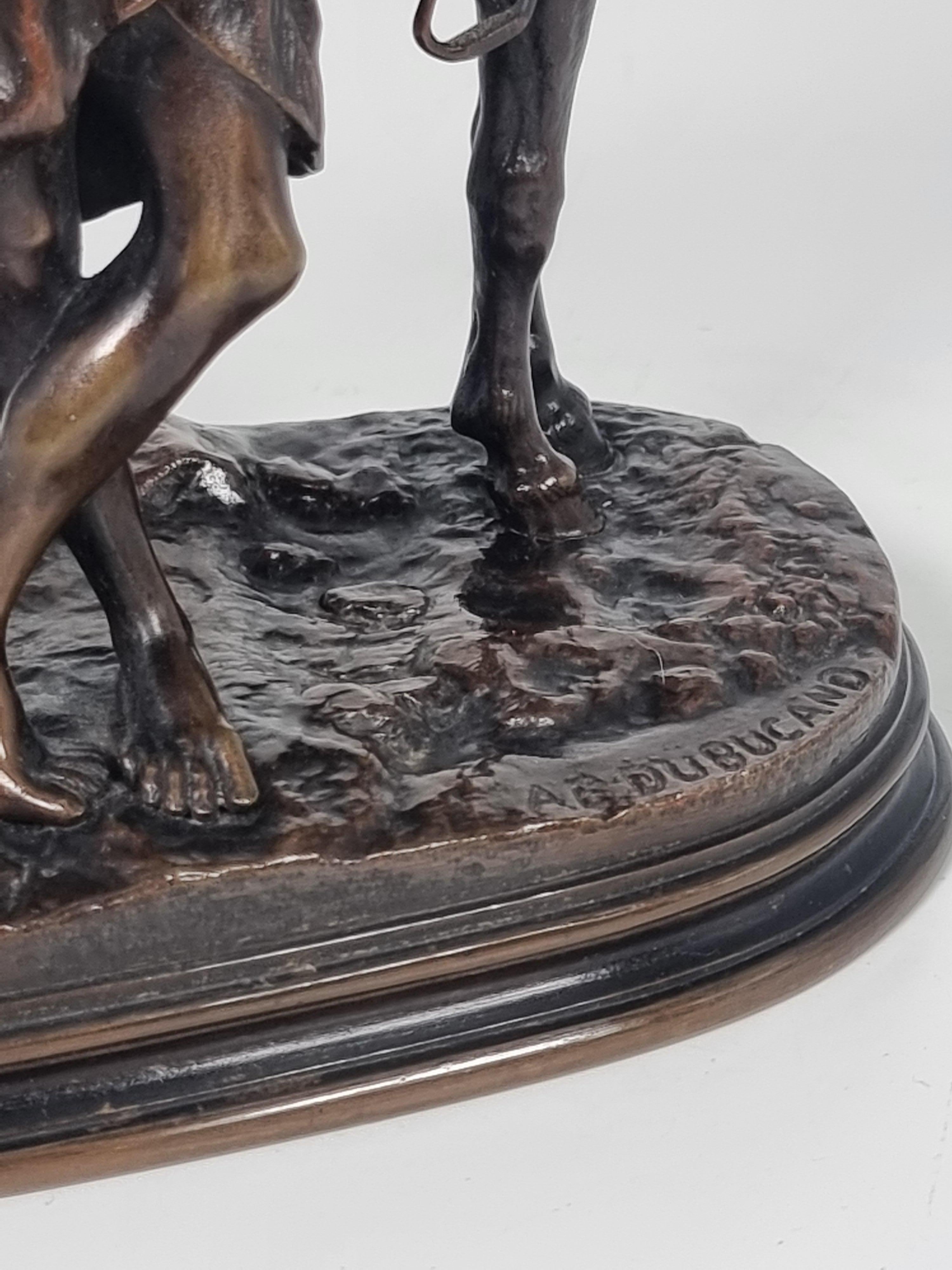 Studio in bronzo del XIX secolo di A E Dubucand 