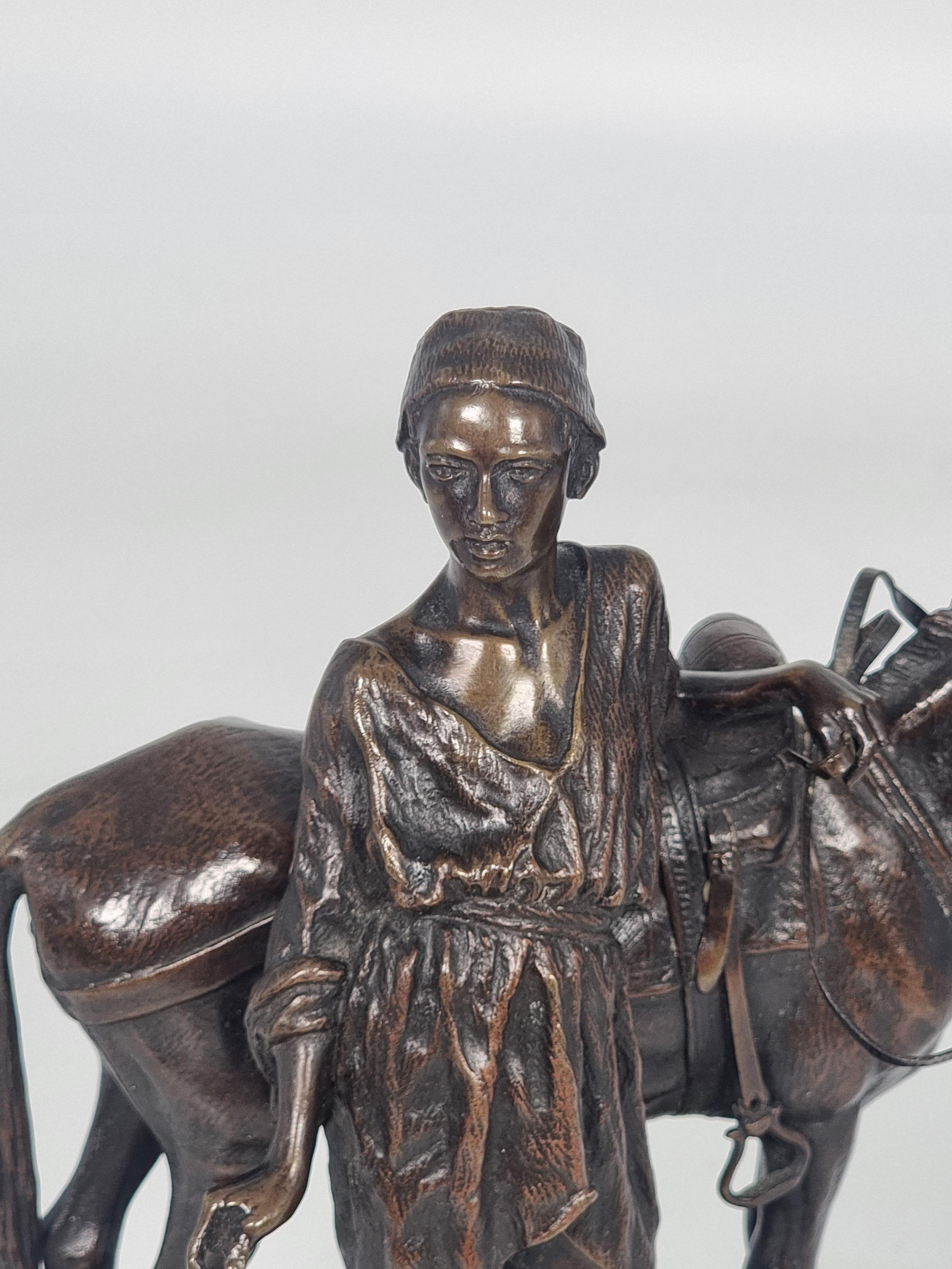 Studio in bronzo del XIX secolo di A E Dubucand 