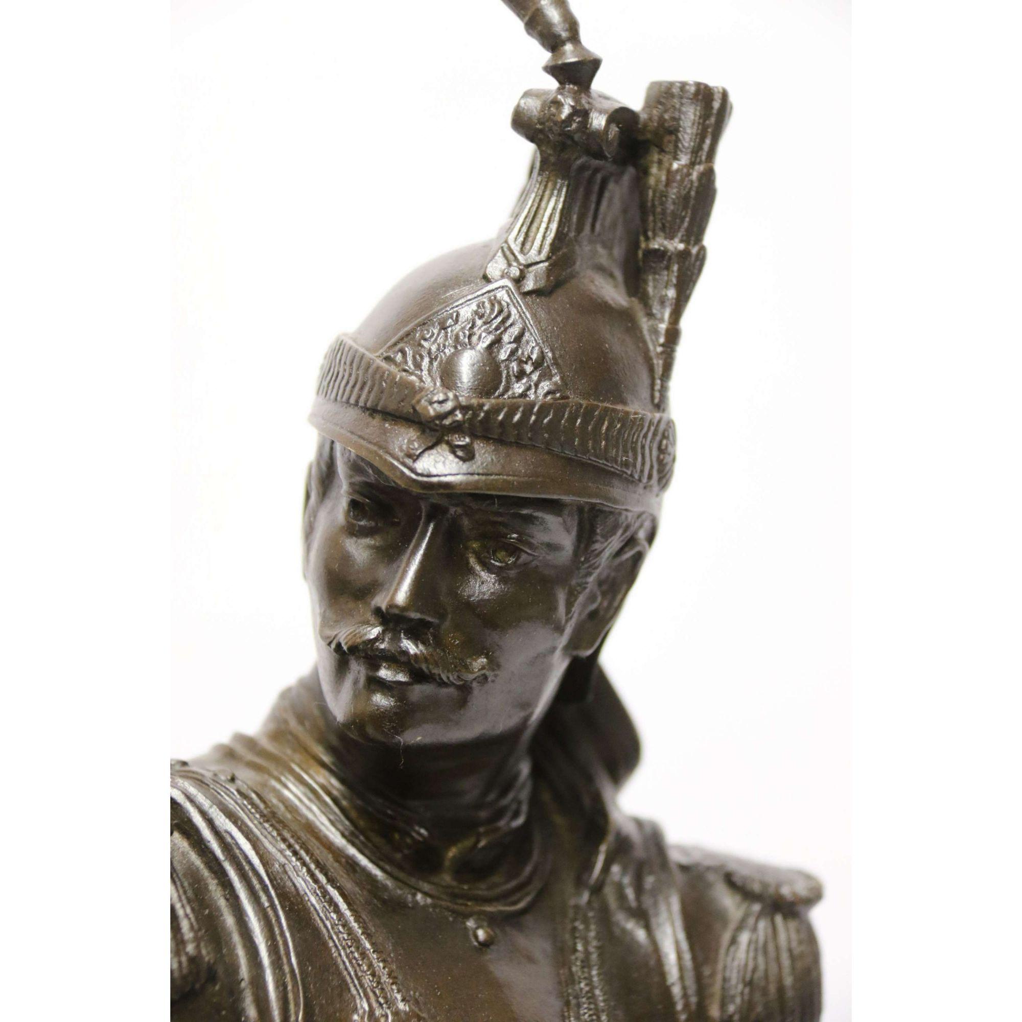 19th Century Bronze Study of a French Military Figure by L. A Bayeux, circa 1890 For Sale 7