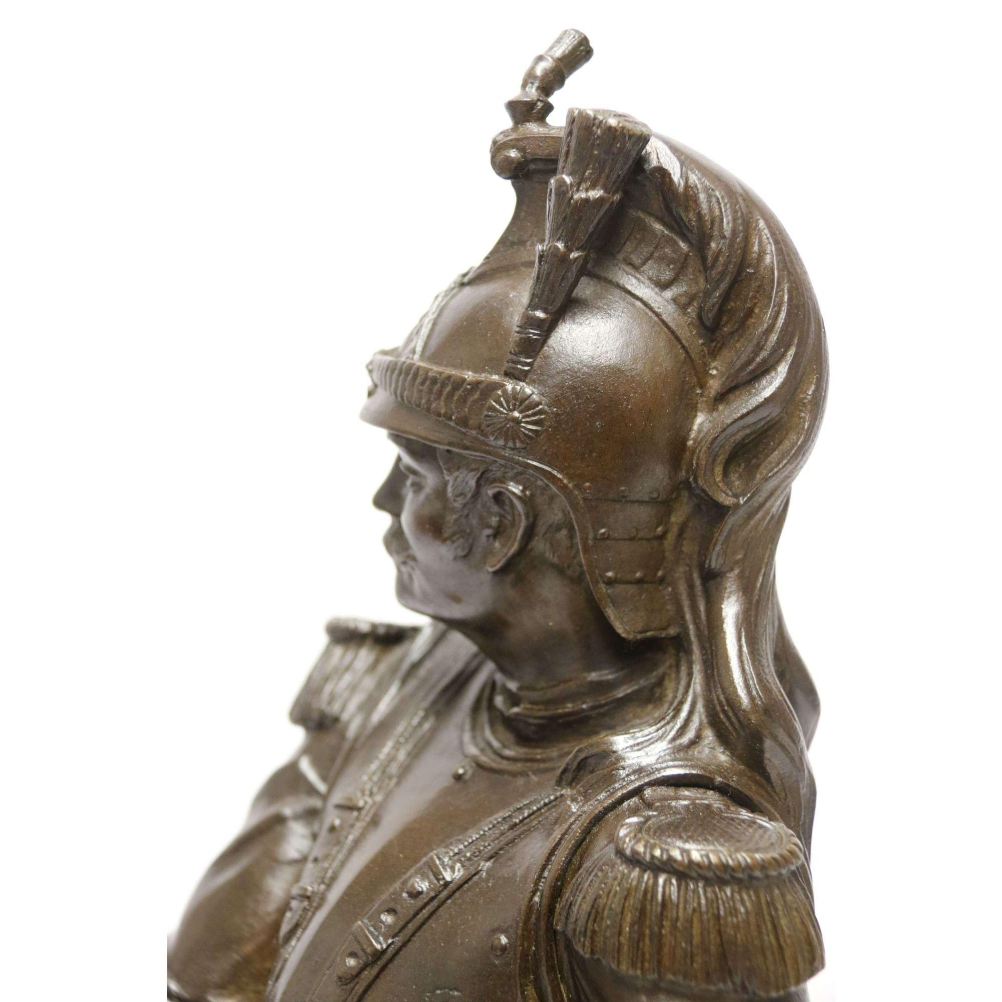 19th Century Bronze Study of a French Military Figure by L. A Bayeux, circa 1890 For Sale 8