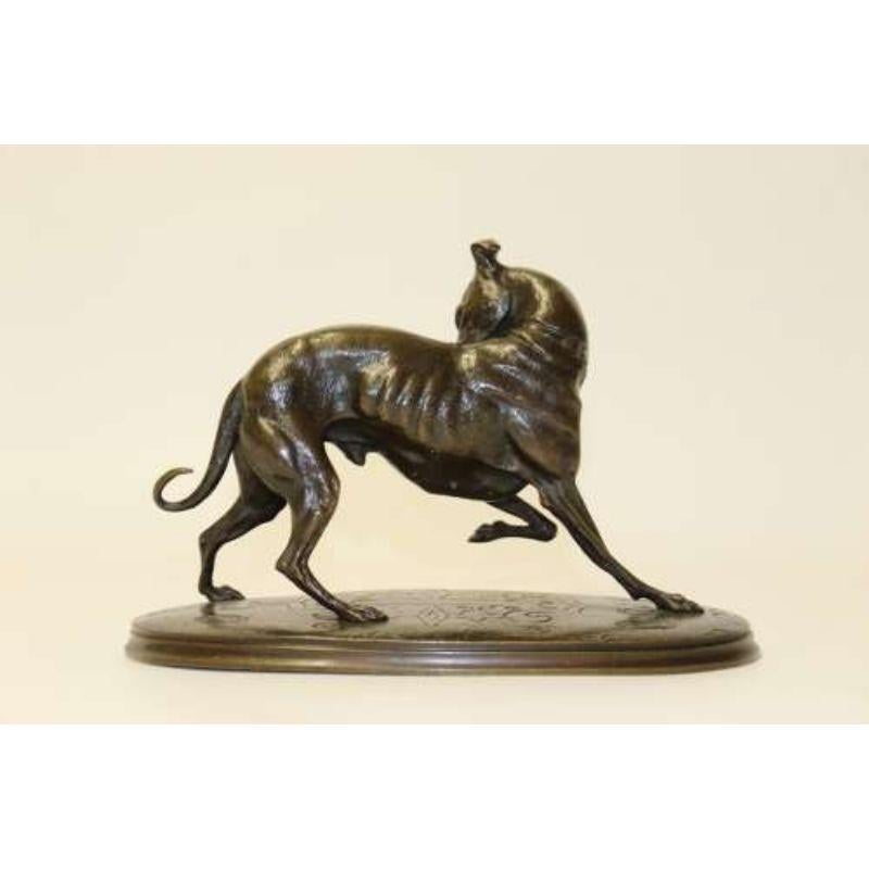 A 19th Century Bronze Study of a Grey Hound, by Joseph Chemin

This splendid mid 19th century bronze study was sculpted by the noted French artist Joseph Victor Chemin (1825 – 1901) and captures a fine study of an elegant and muscular greyhound. He