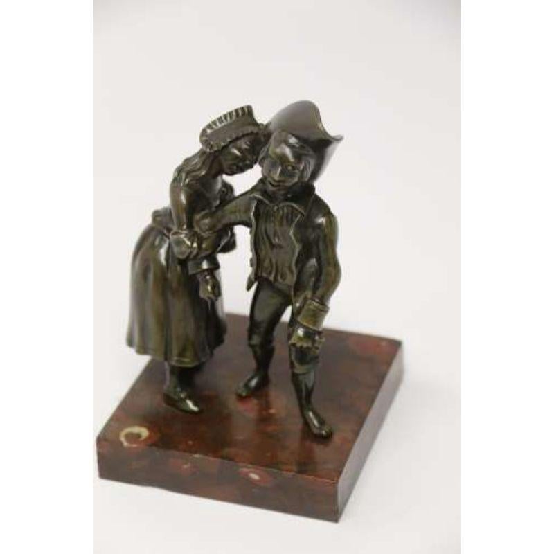Bronzestudie eines tanzenden jungen Paares, Merry Young Couple, Italien, 19. Jahrhundert im Angebot 4