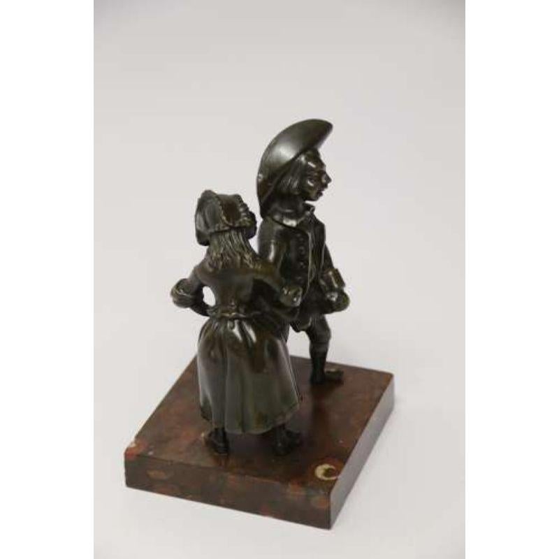 19th Century Bronze Study of a Merry Young Couple Dancing, Italian, circa 1870 For Sale 6