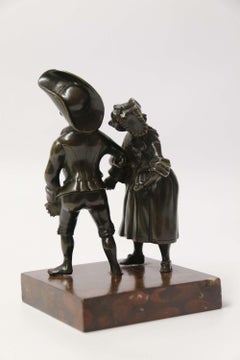 19th Century Bronze Study of a Merry Young Couple Dancing, Italian, circa 1870