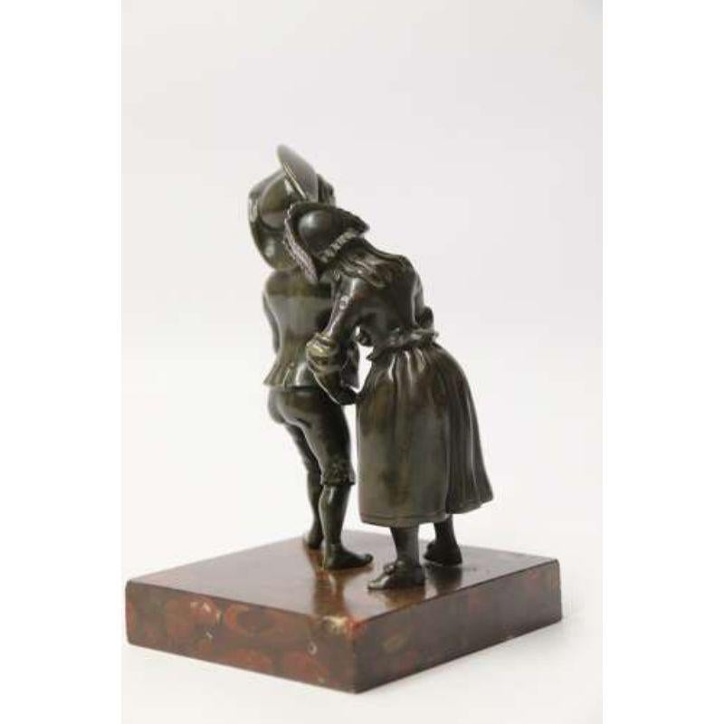 19th Century Bronze Study of a Merry Young Couple Dancing, Italian, circa 1870 For Sale 3