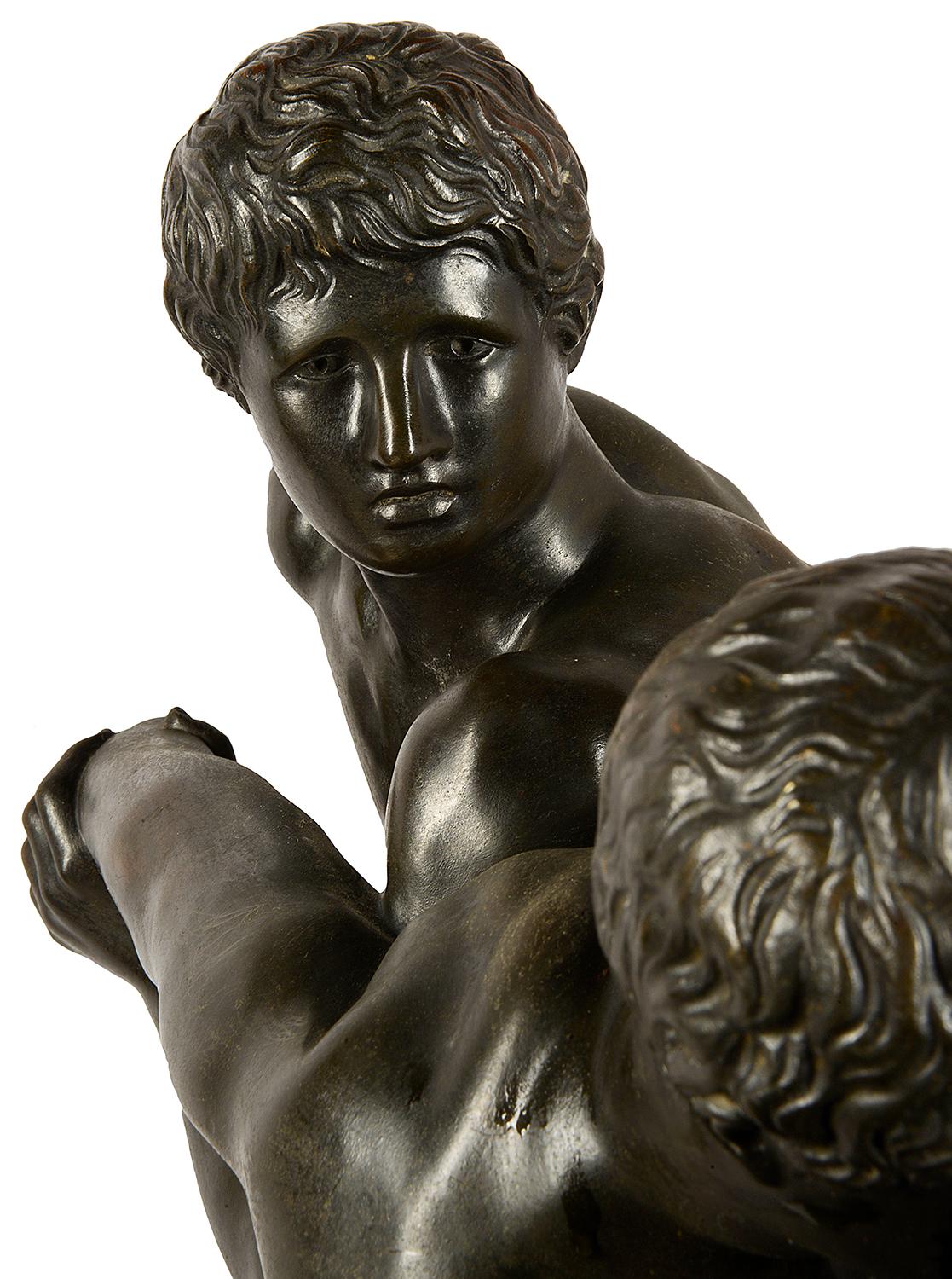 19th Century Bronze Study of the Two Wrestlers 2