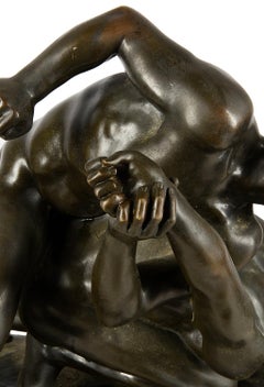 19th Century Bronze Study of the Two Wrestlers