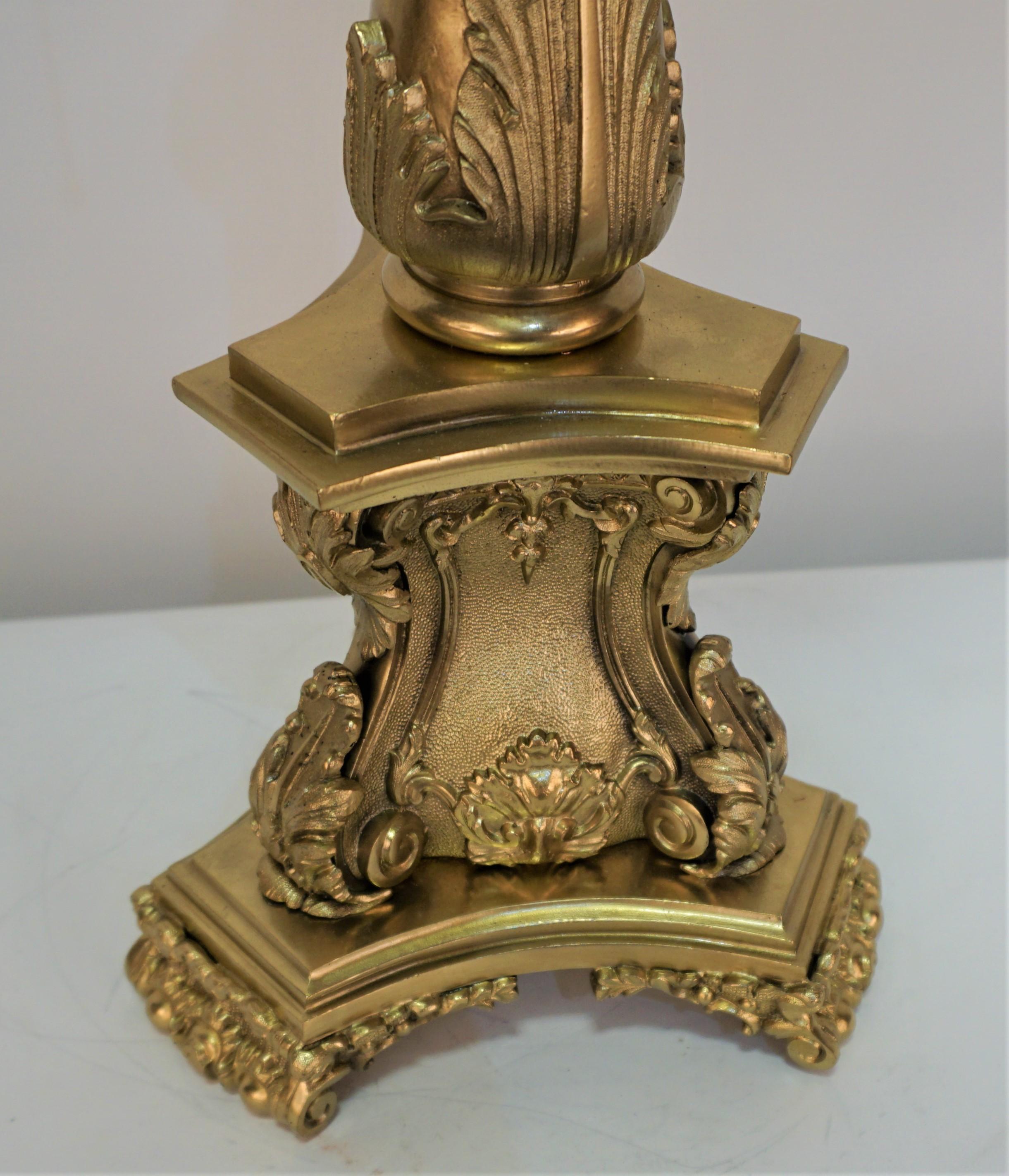 19th Century Bronze Table-Desk Lamp In Good Condition In Fairfax, VA