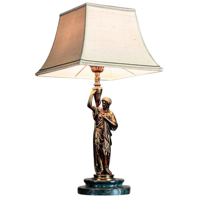 19th Century Bronze Table Lamp