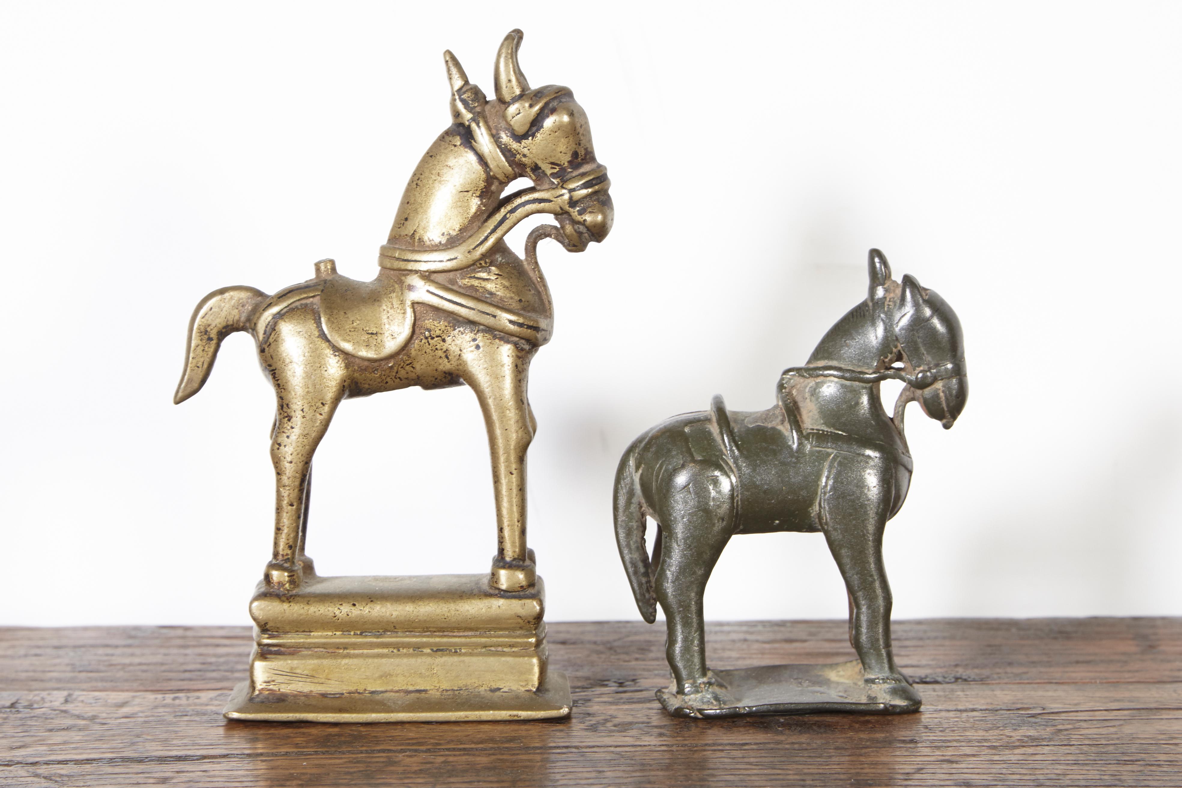 19th Century Bronze Votive Horses from India In Good Condition For Sale In New York, NY