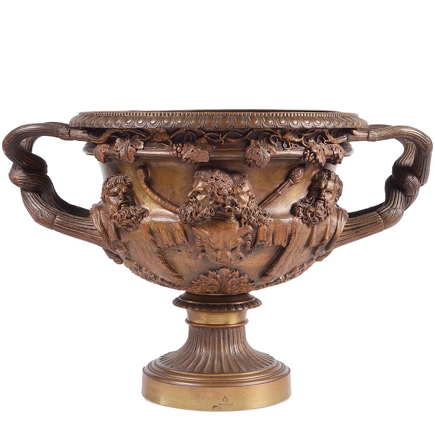 19th Century Bronze Warwick Vase
