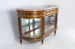Vitrina de servicio de bronce, madera y mármol del siglo XIX, Francois Linke, Francia