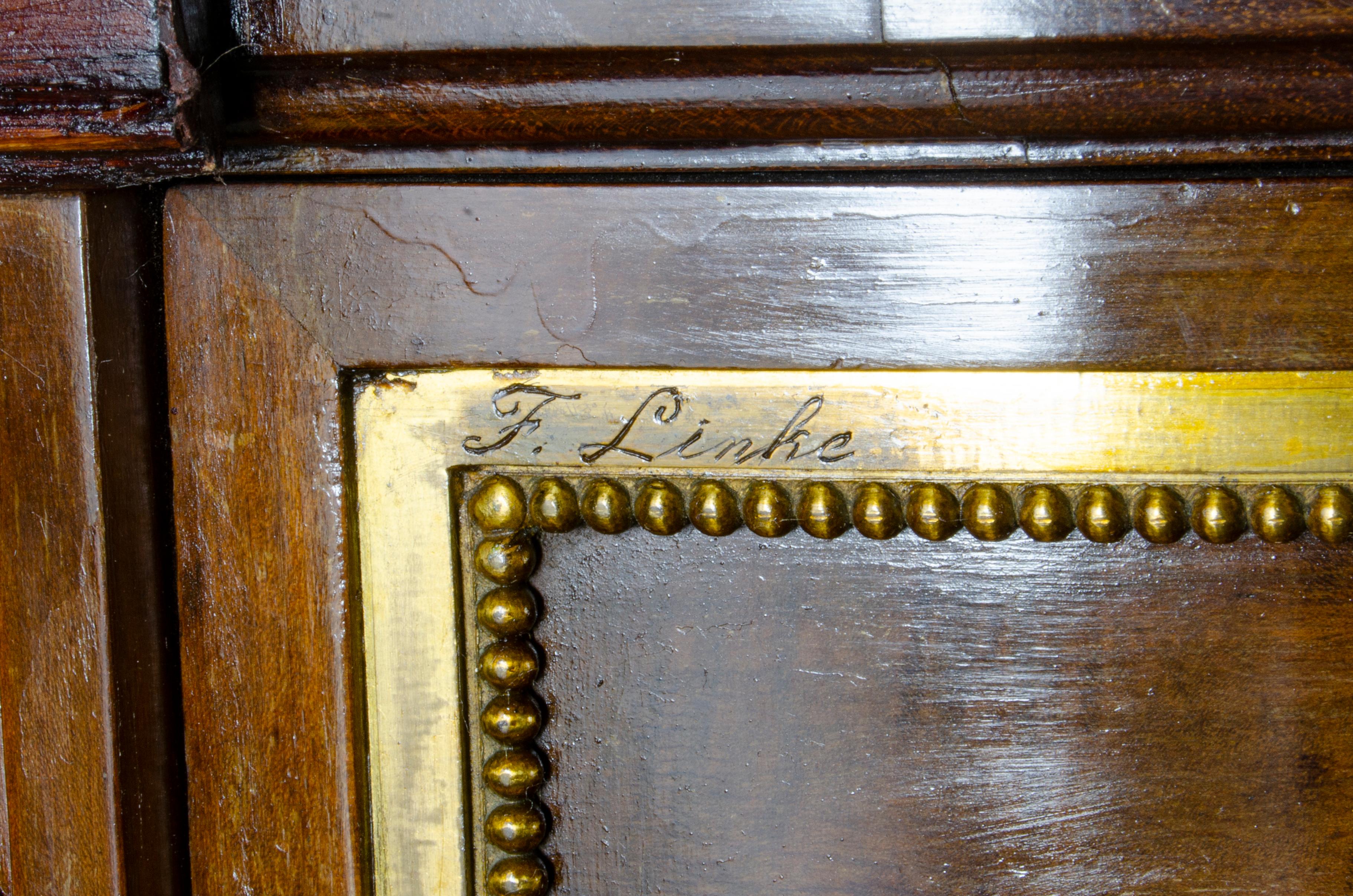 Metallo Vitrina di servizio in bronzo, legno e marmo del XIX secolo di Francois Link, Francia in vendita
