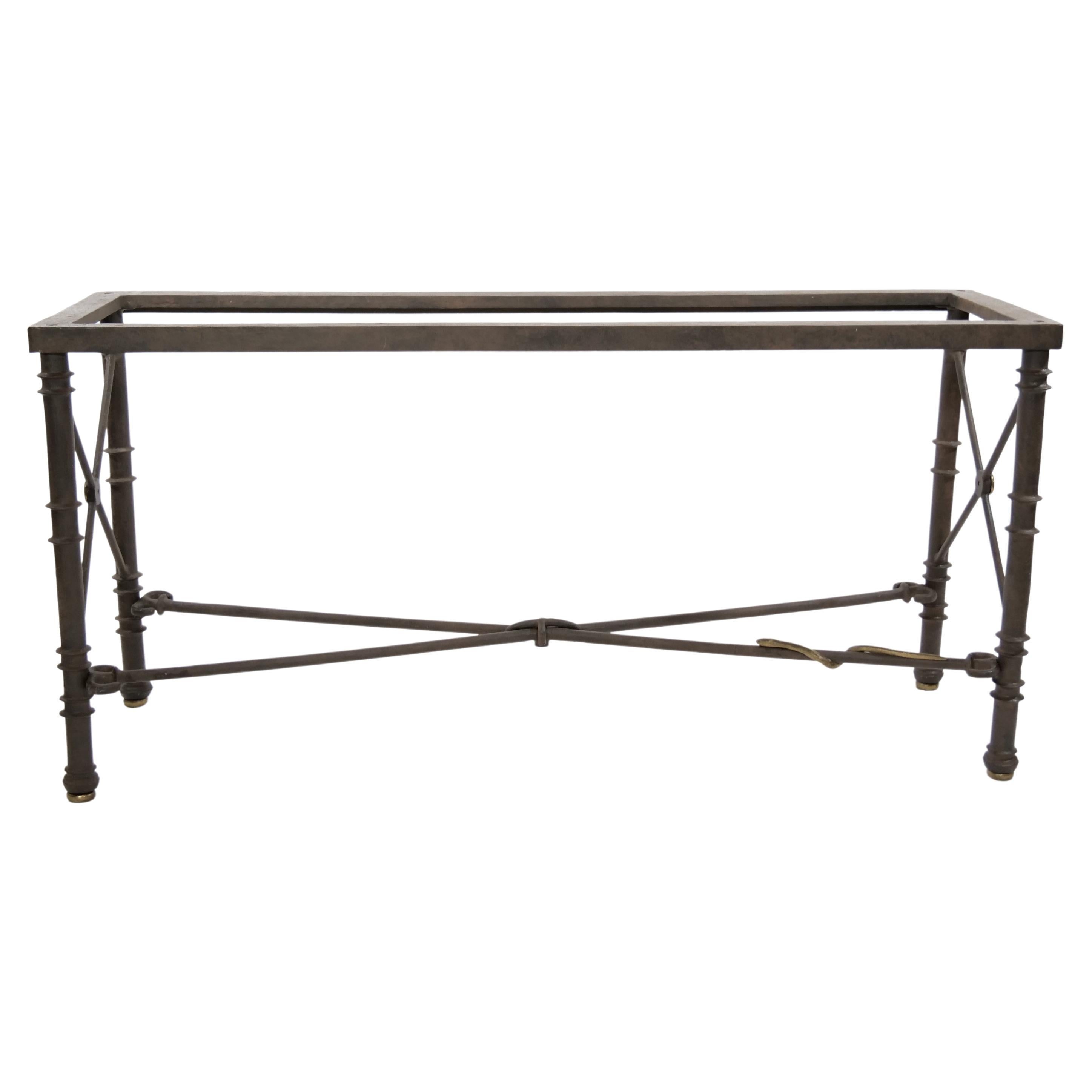 wrought iron glass top table