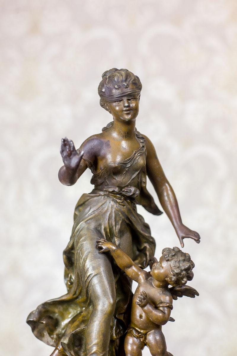 French 19th Century Bronzed Zamak Figurine For Sale