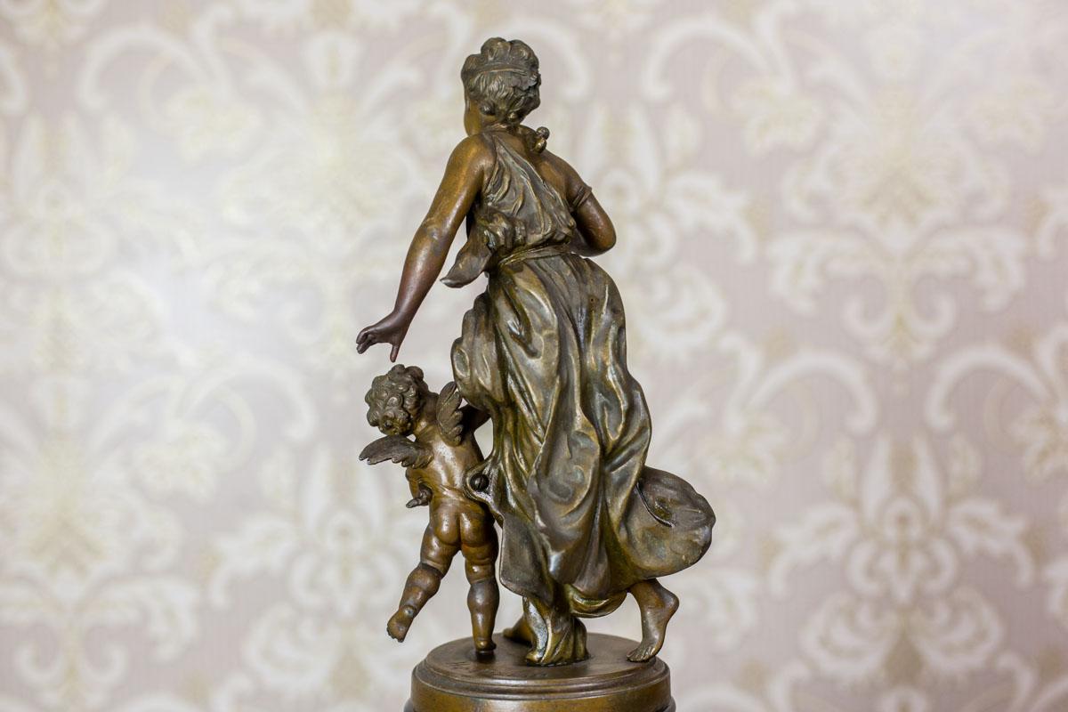 19th Century Bronzed Zamak Figurine For Sale 3