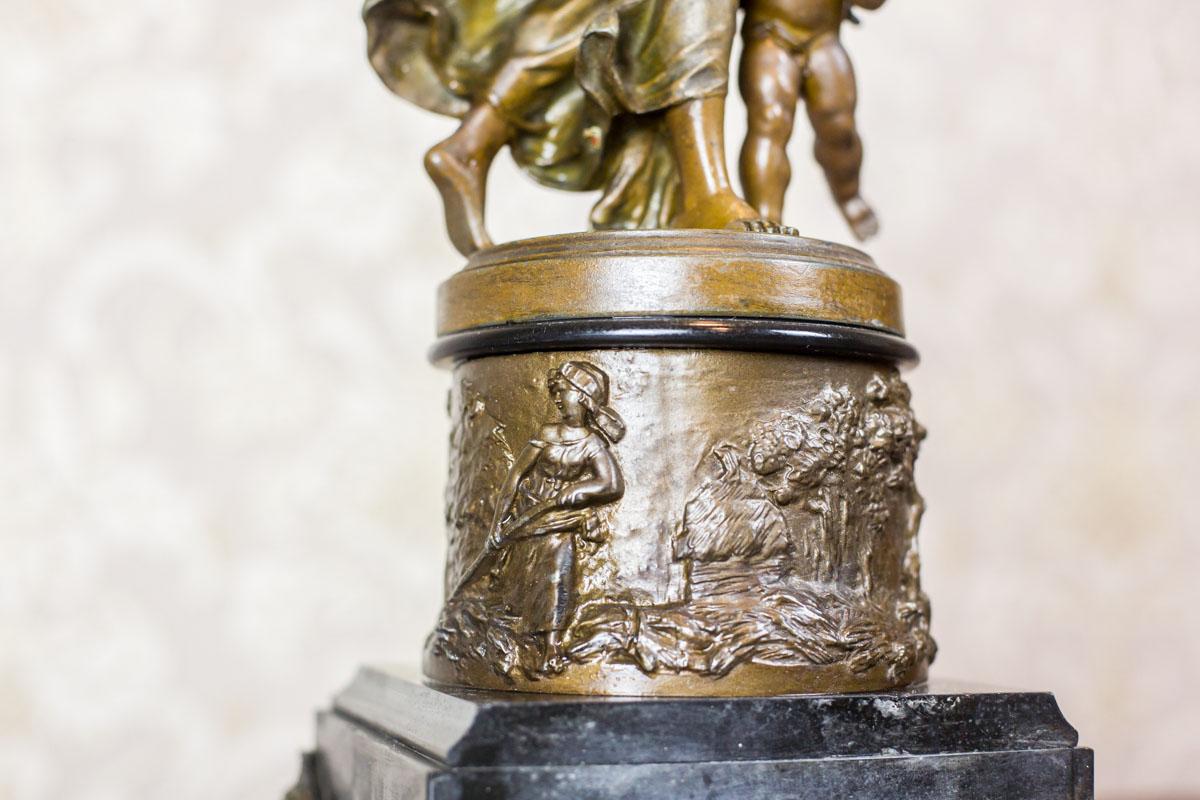 19th Century Bronzed Zamak Figurine For Sale 4