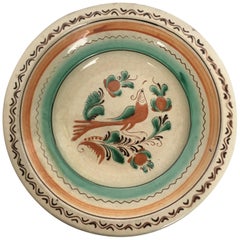 19th Century Brown and Mint Creamware Terracotta Baroque Plate