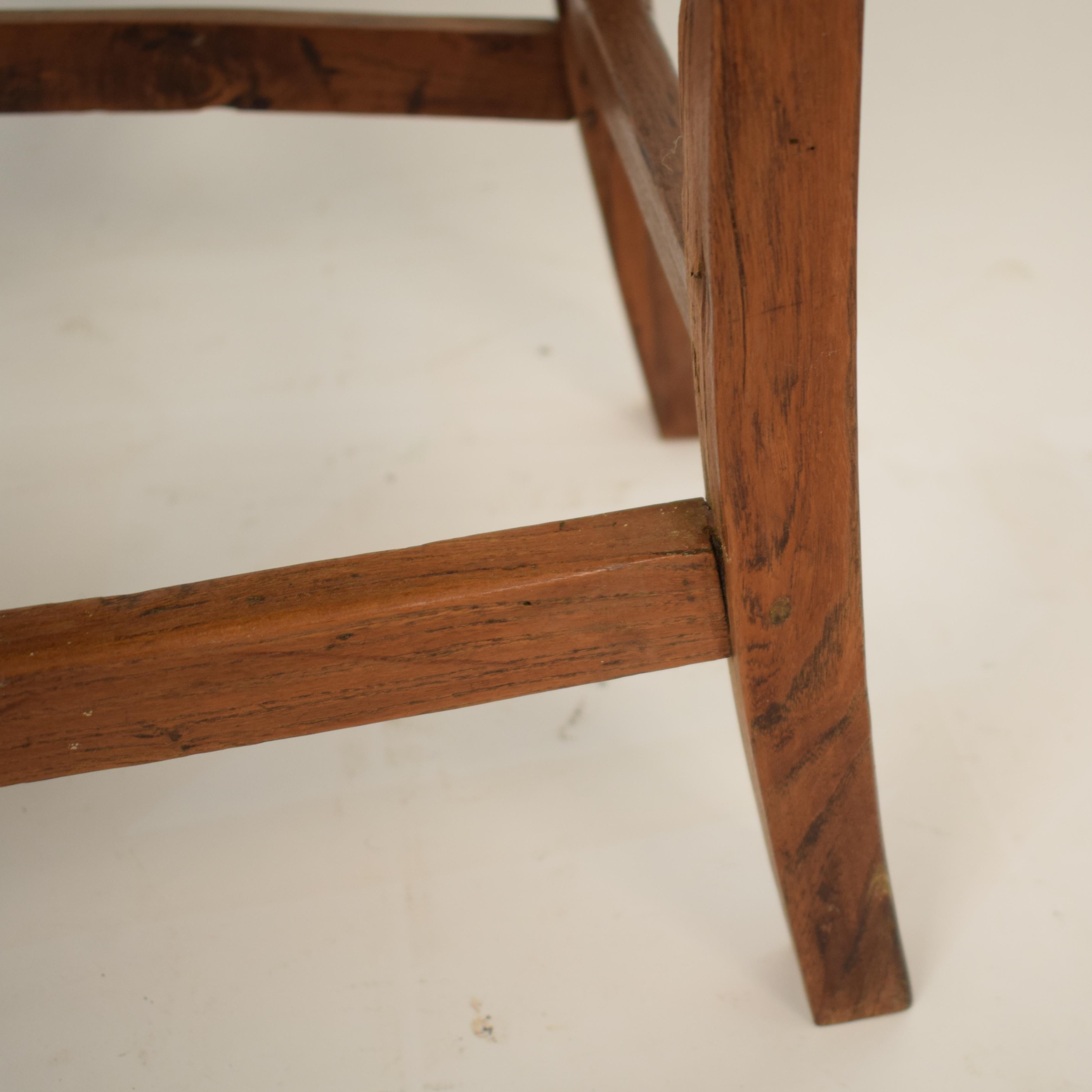 19th Century Brown Elm and Walnut Italian Biedermeier Wabi Sabi Side Chair, 1820 11