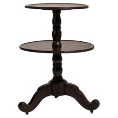 19th Century Brown Wood Bar Cart with Metal Detailing, UK Origin