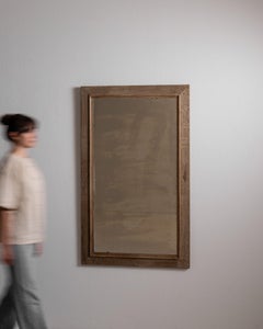 19th Century Brown Wood Wall Mirror with French Craftsmanship