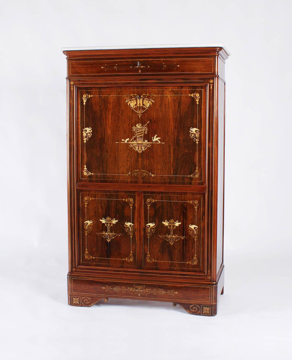 19th Century Brussels Charles X Secretaire a Abattant, circa 1845 3