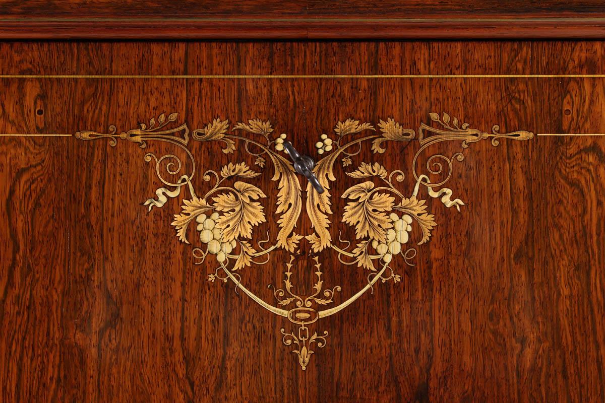 Marquetry 19th Century Brussels Charles X Secretaire a Abattant, circa 1845