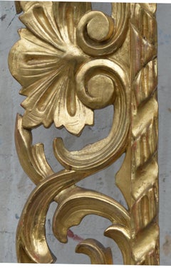 19th century Brustolon Italy Frame-Mirror Carved Gilded with Gold Leaves, 1800