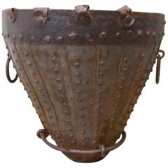 19th Century Brutalist North African water Bucket
