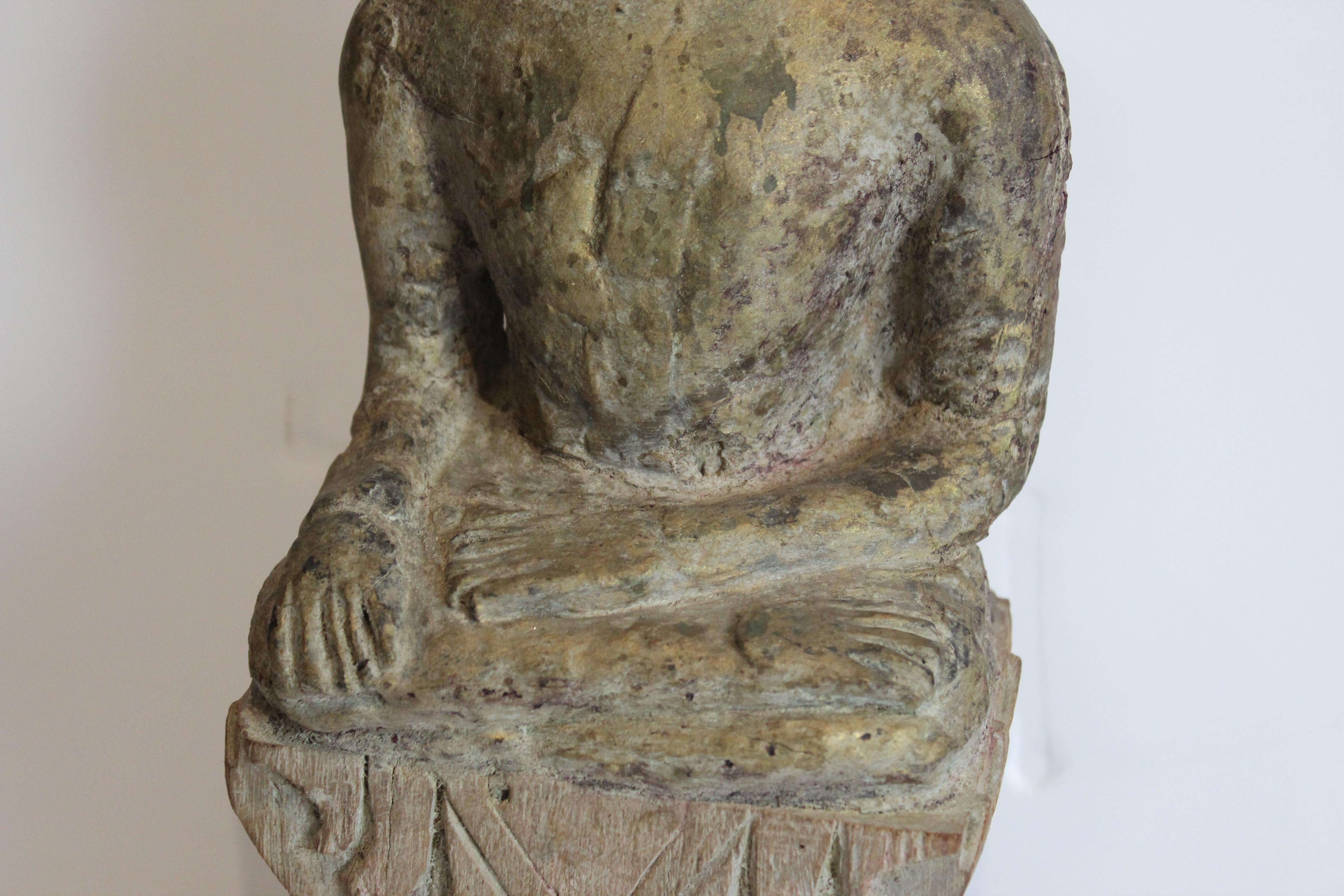 19th Century Buddha In Distressed Condition In Pomona, CA