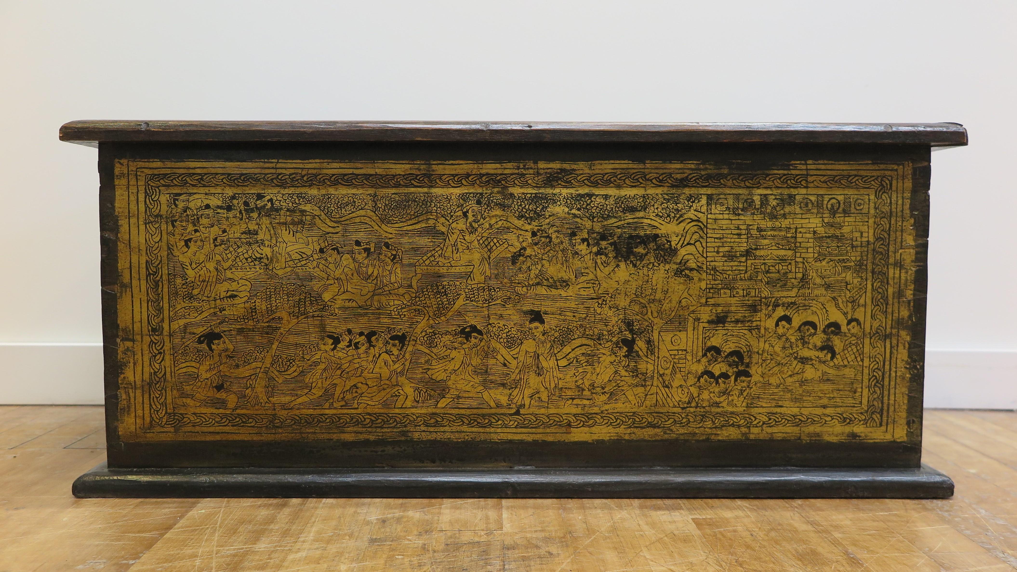 19th Century Buddhist Manuscript Trunk