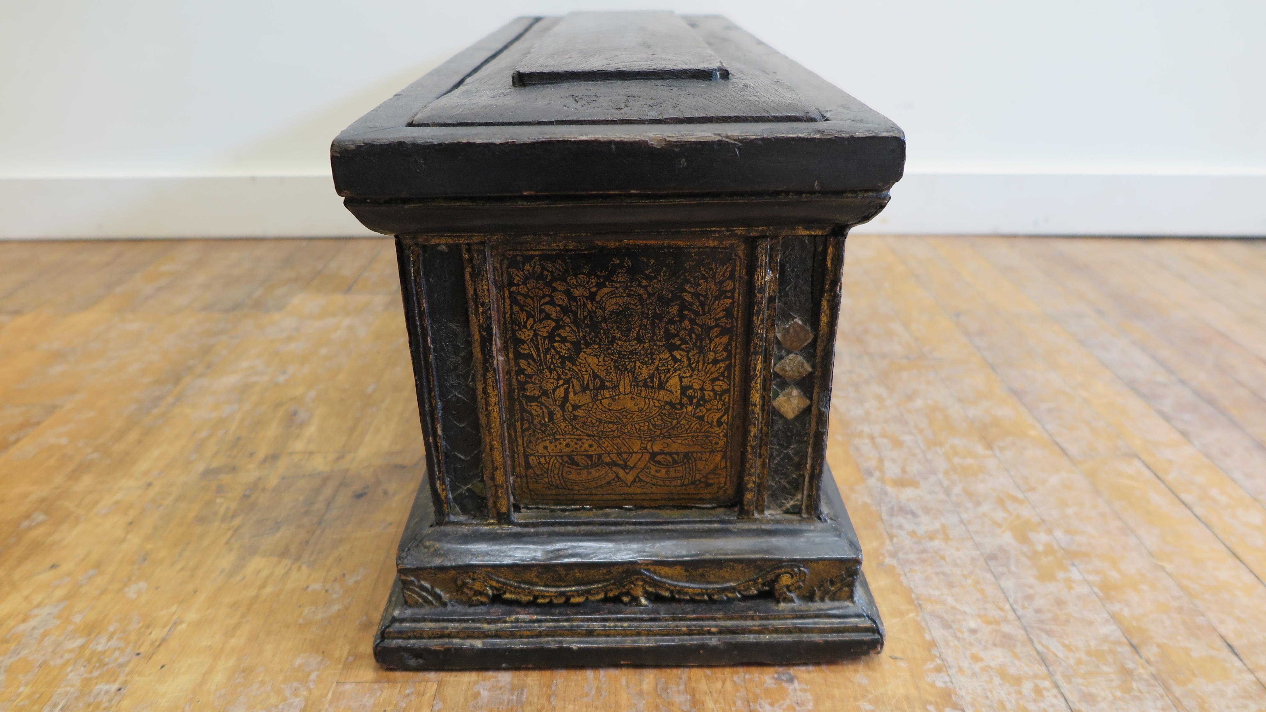 Thai 19th Century Buddhist Prayer Box For Sale