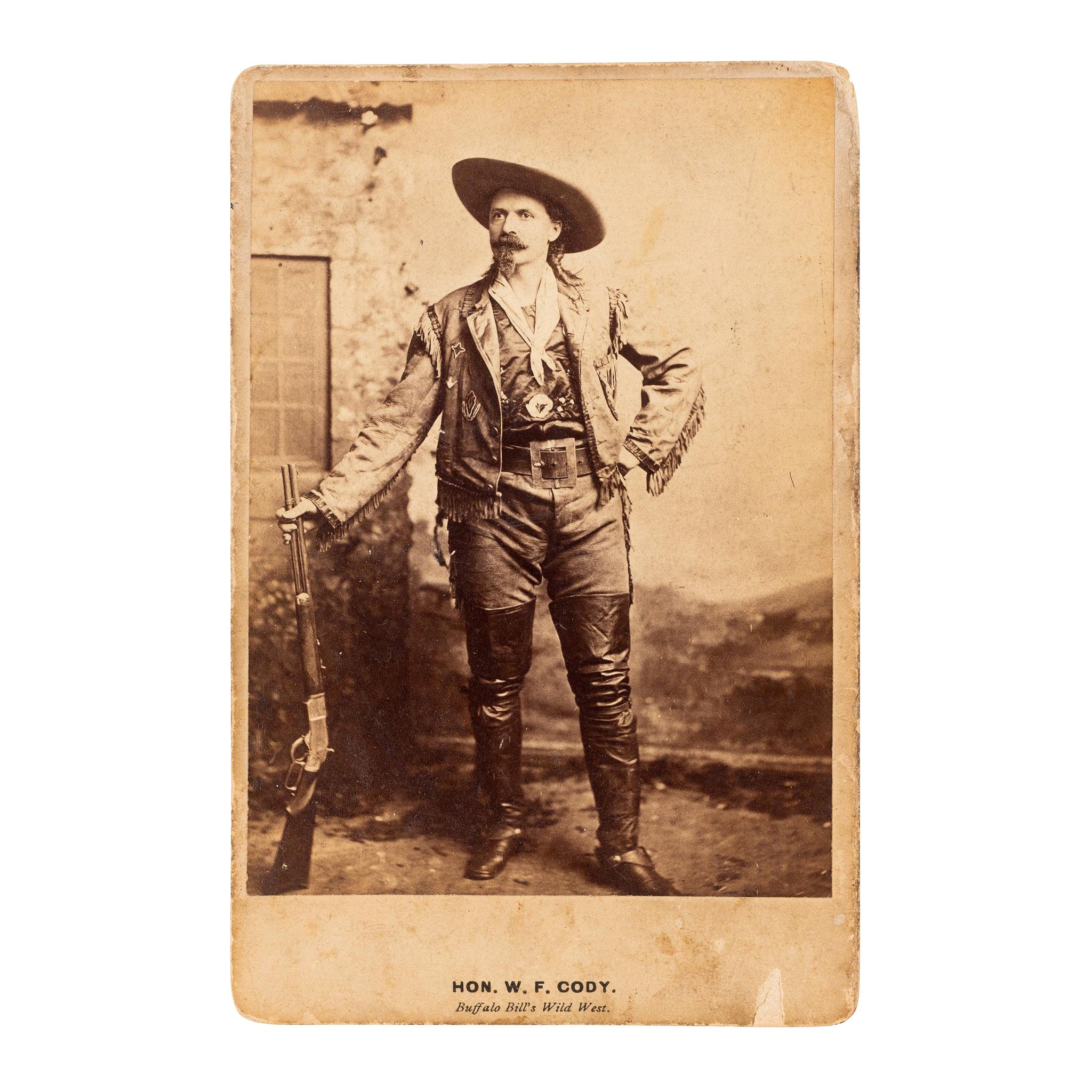 Buffalo Wild Bill Cody-Schrank-Sammlerkarte aus dem 19. Jahrhundert im Angebot