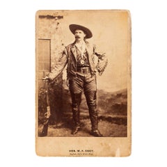Carta da collezione del 19° secolo di Buffalo Wild Bill Cody Cabinet