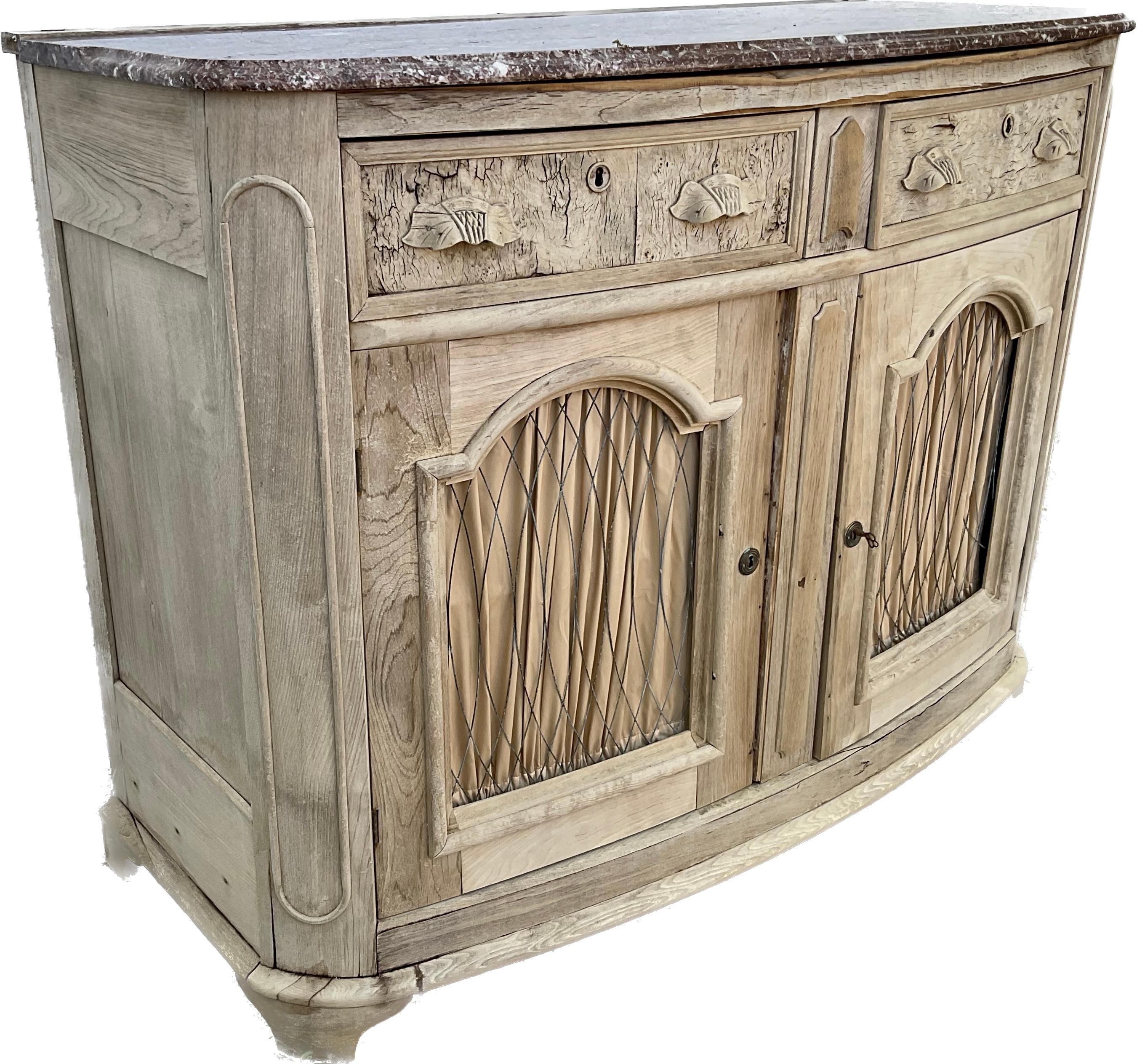 19th Century Buffet Cabinet with Marble Top For Sale 1