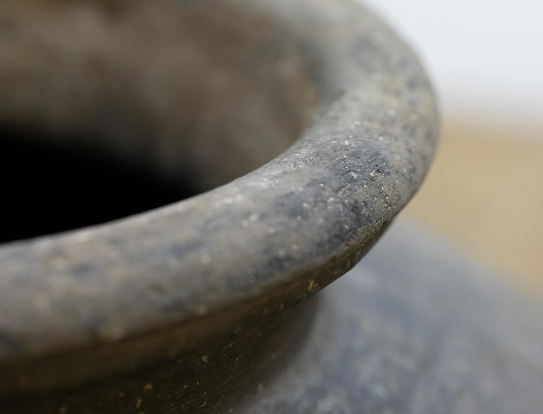 Ghanaian 19th Century Bulbous African Clay Storage Pot / Jar For Sale