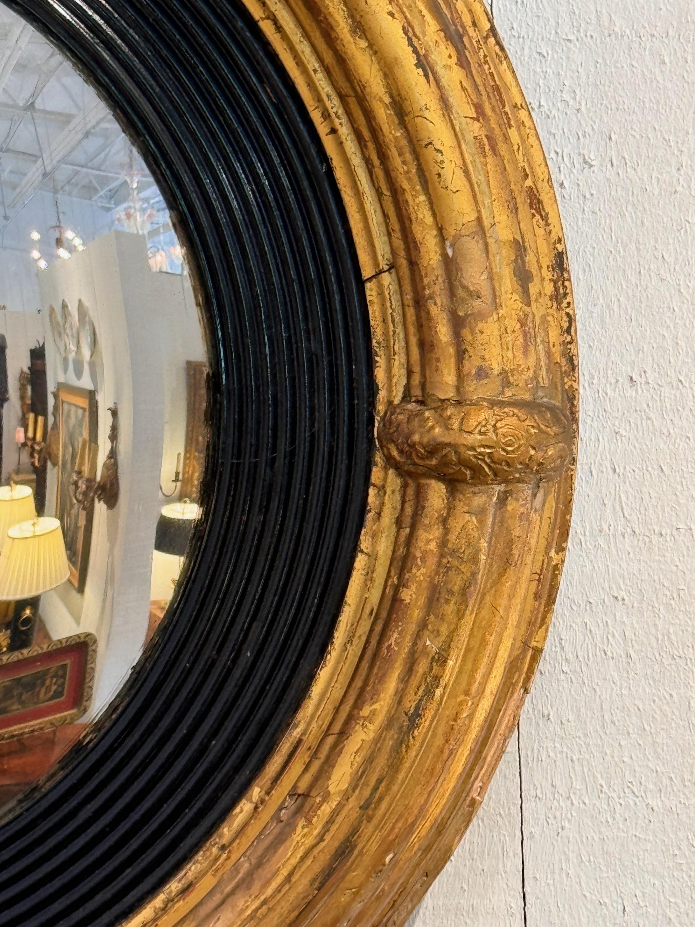 British 19th Century Bulls Eye Mirror