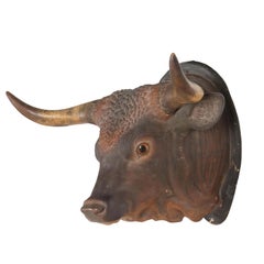 19th Century Bulls Head Butchers Shop Sign