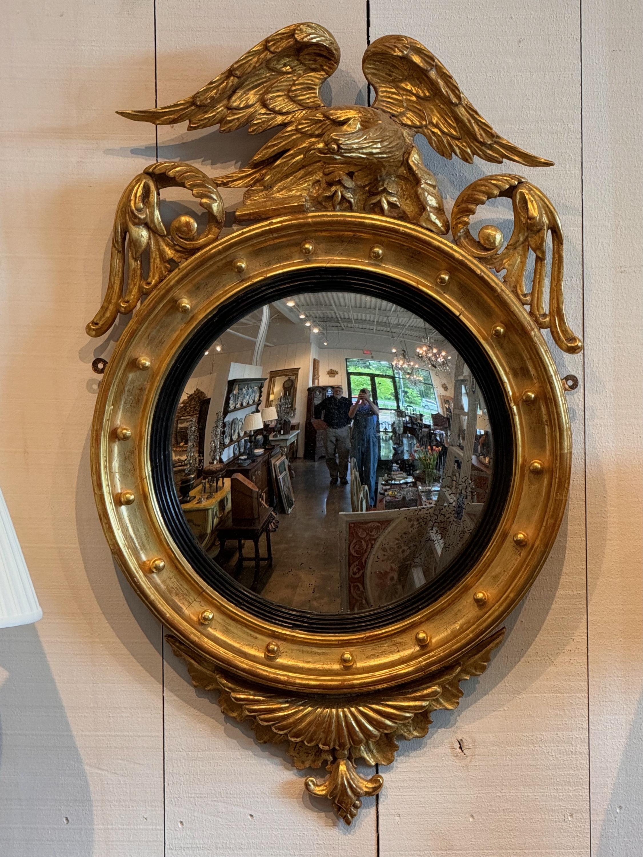 British 19th Century Bullseye Mirror For Sale