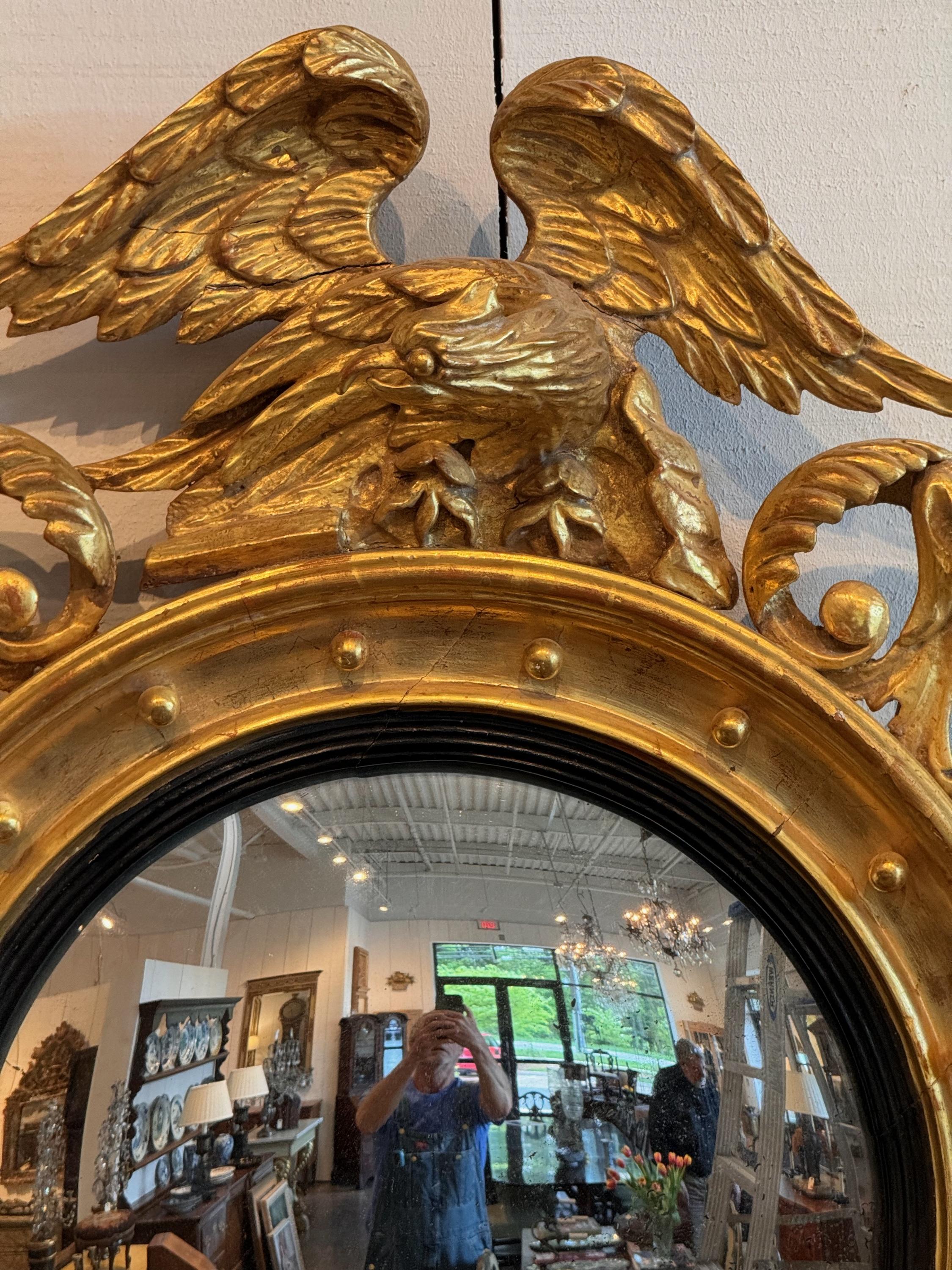 Giltwood 19th Century Bullseye Mirror For Sale