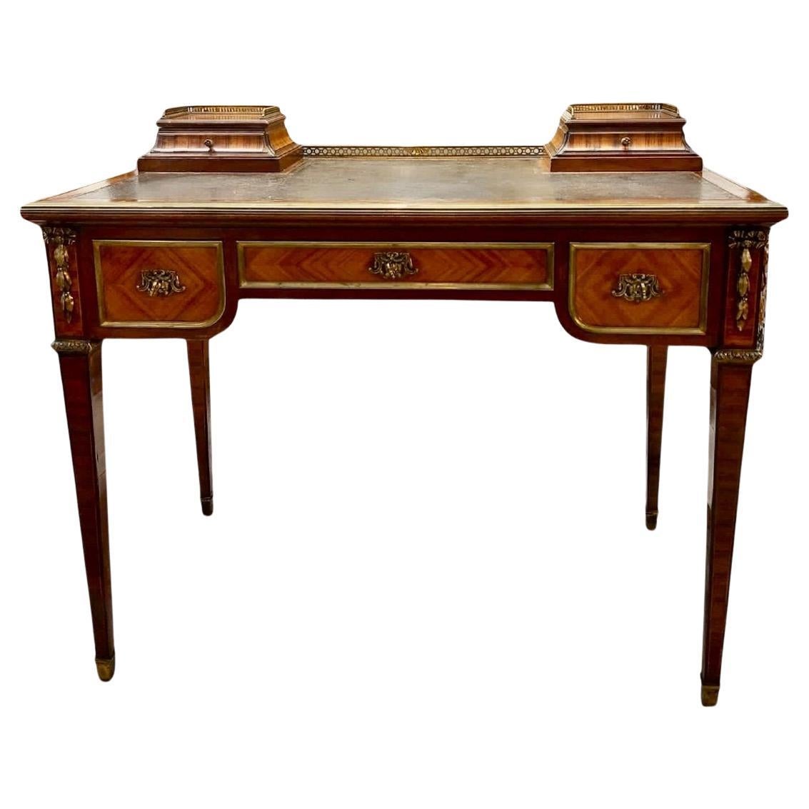 19th Century Bureau Leather Desk from Maison Mercier Frères