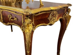 19th Century Bureau Plat Desk in Kingwood Att. to Francois Linke