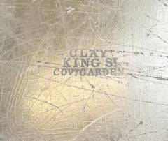 19th Century Burgundy Papier Mâché Tray on Stand